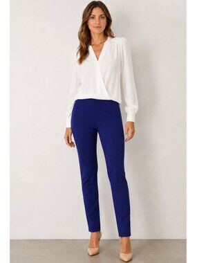 Diane von Furstenberg Pants Blue Stretch Comfy Size 4